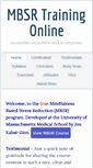 Mobile Screenshot of mbsrtraining.com